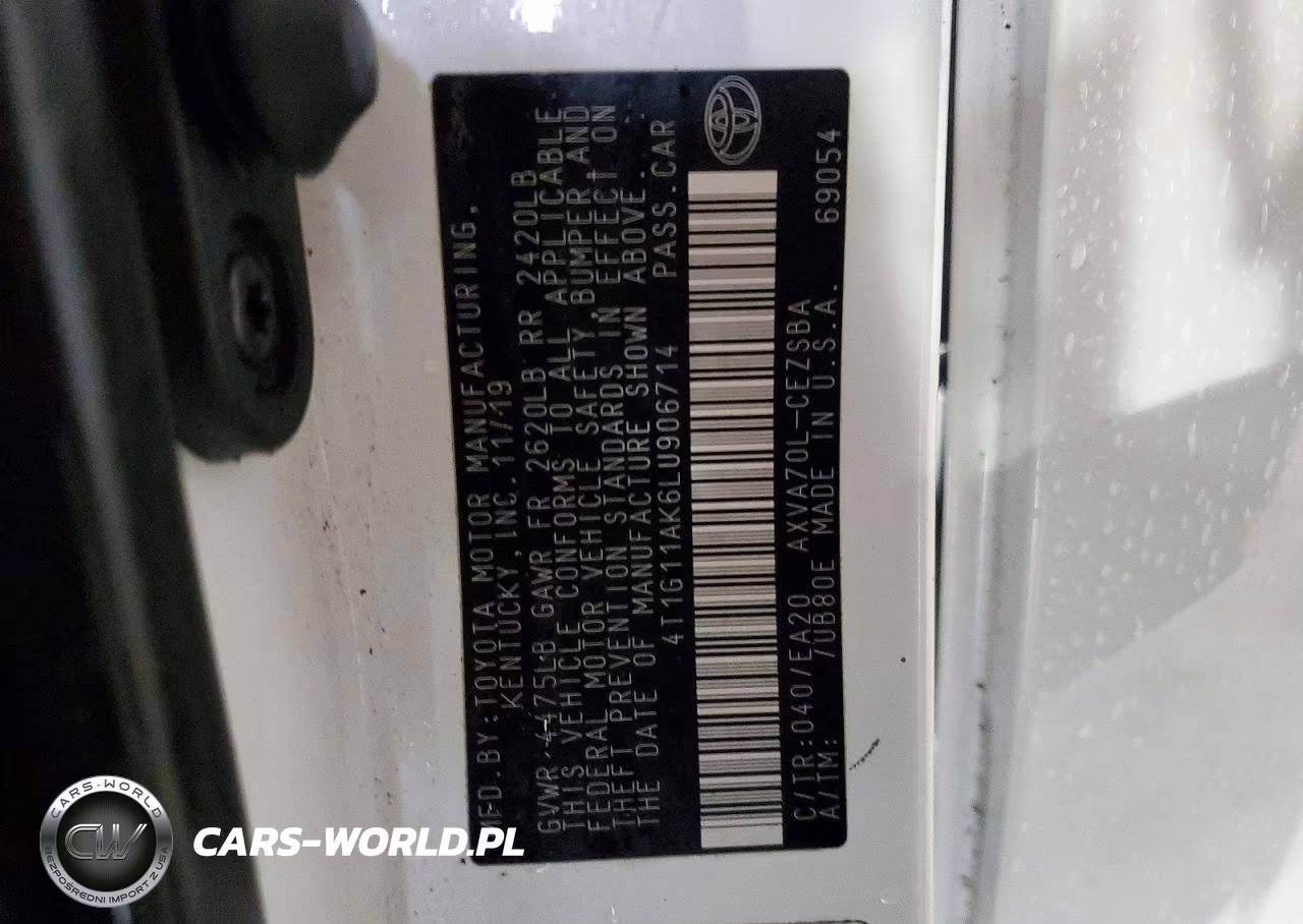 2020 Toyota Camry Se VIN:4T1G11AK6LU906714 - 12