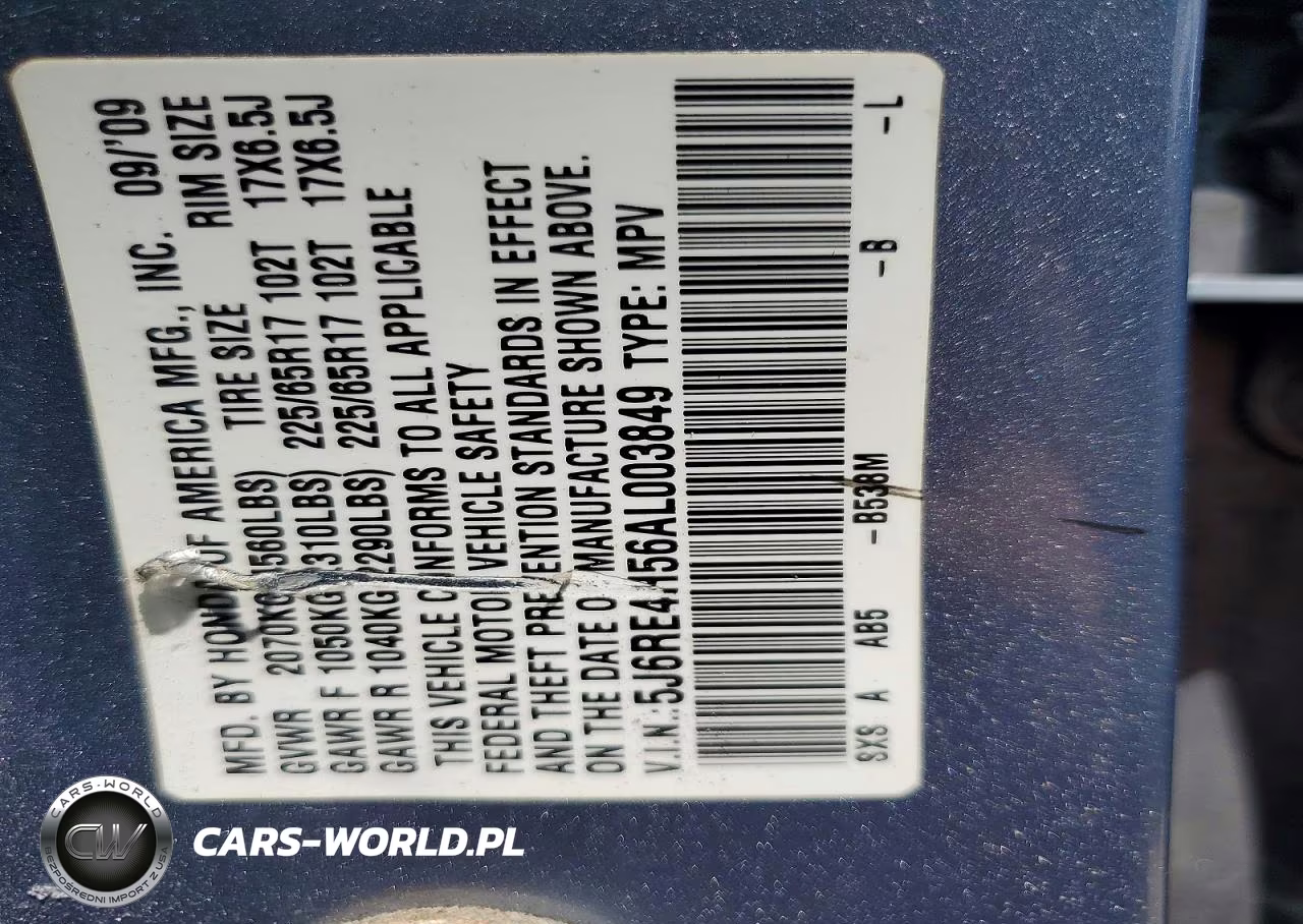 2010 Honda Cr-V Ex VIN:5J6RE4H56AL003849 - 13