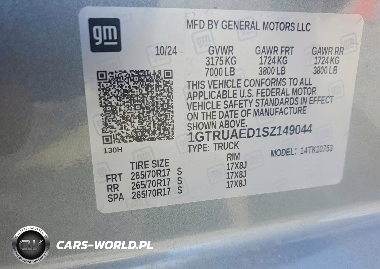 2025 GMC Sierra K1500 VIN:1GTRUAED1SZ149044 - 13