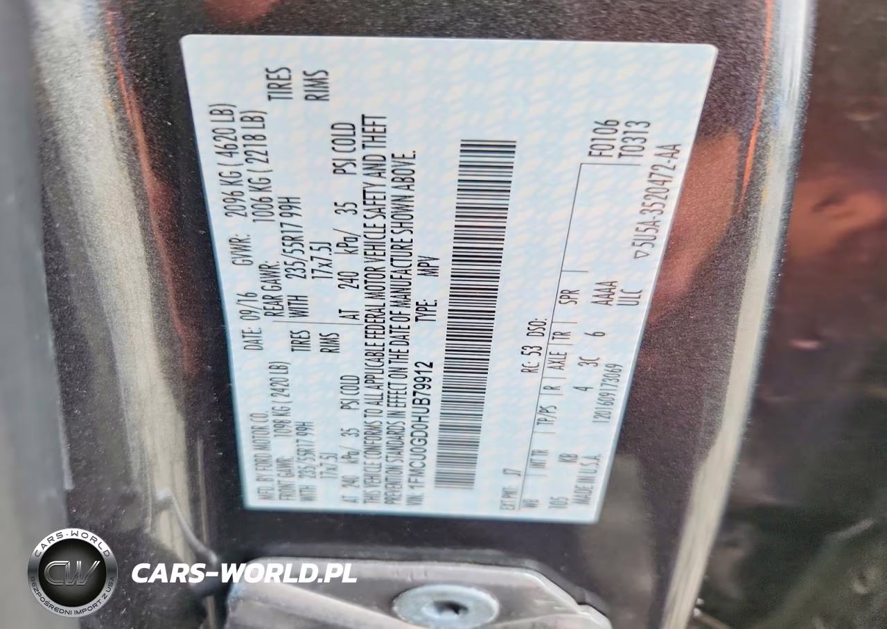 2017 Ford Escape Se VIN:1FMCU0GD0HUB79912 - 14