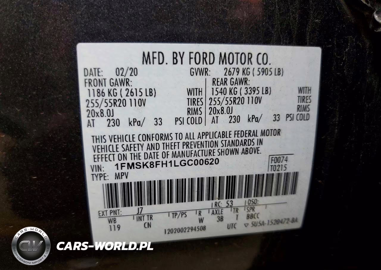 2020 Ford Explorer Limited VIN:1FMSK8FH1LGC00620 - 13