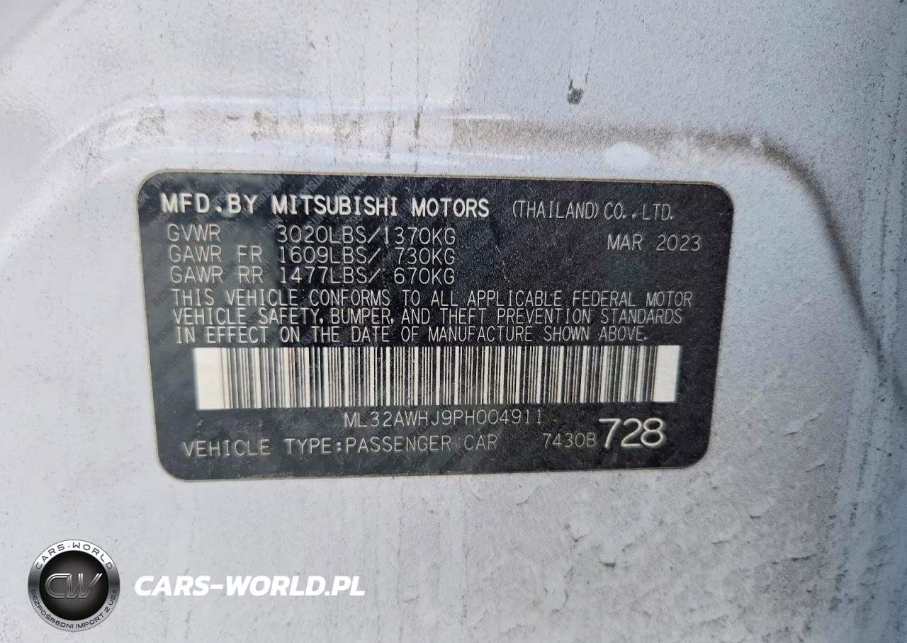 2023 Mitsubishi Mirage Se VIN:ML32AWHJ9PH004911 - 12