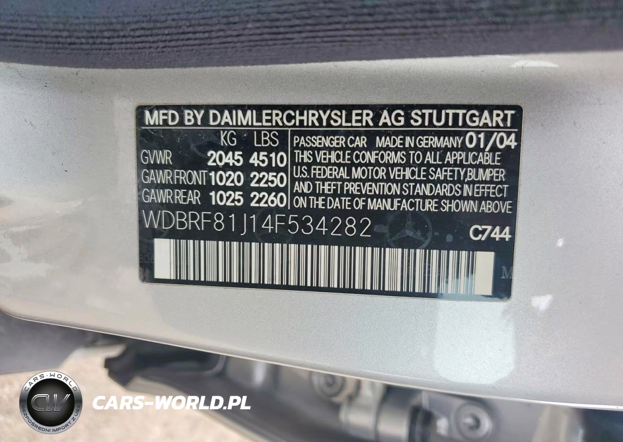 2004 Mercedes-Benz C 240 4Matic VIN:WDBRF81J14F534282 - 12