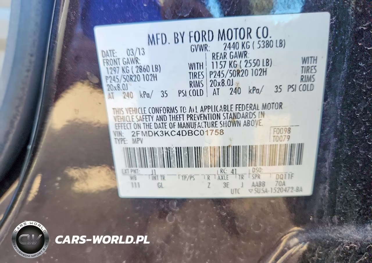 2013 Ford Edge Limited VIN:2FMDK3KC4DBC01758 - 12