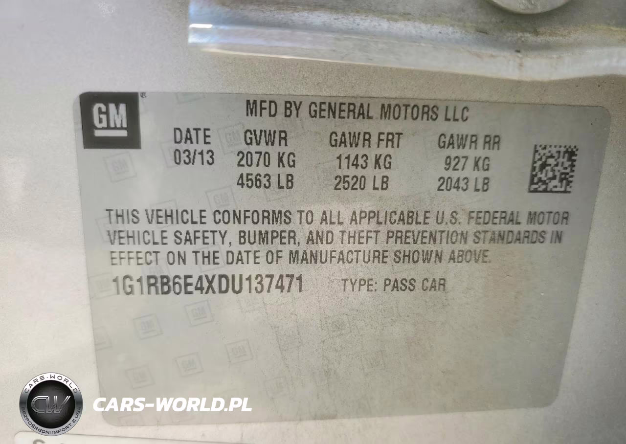2013 Chevrolet Volt VIN:1G1RB6E4XDU137471 - 12
