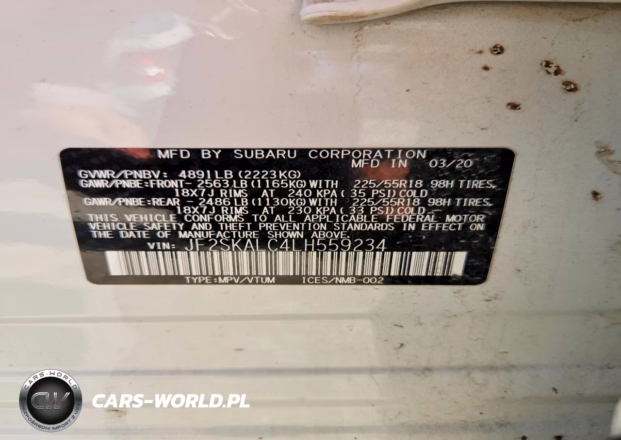2020 Subaru Forester Sport VIN:JF2SKALC4LH559234 - 13