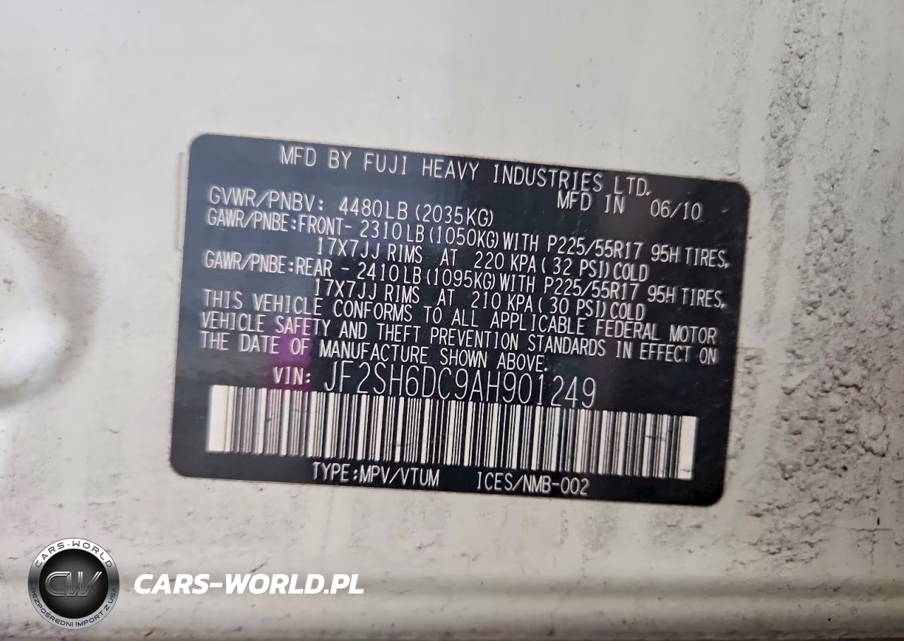 2010 Subaru Forester 2.5X Limited VIN:JF2SH6DC9AH901249 - 12