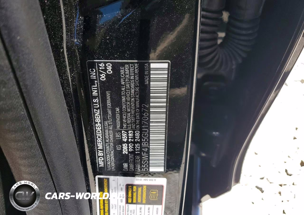 2016 Mercedes-Benz C 300 VIN:55SWF4JB5GU170672 - 12