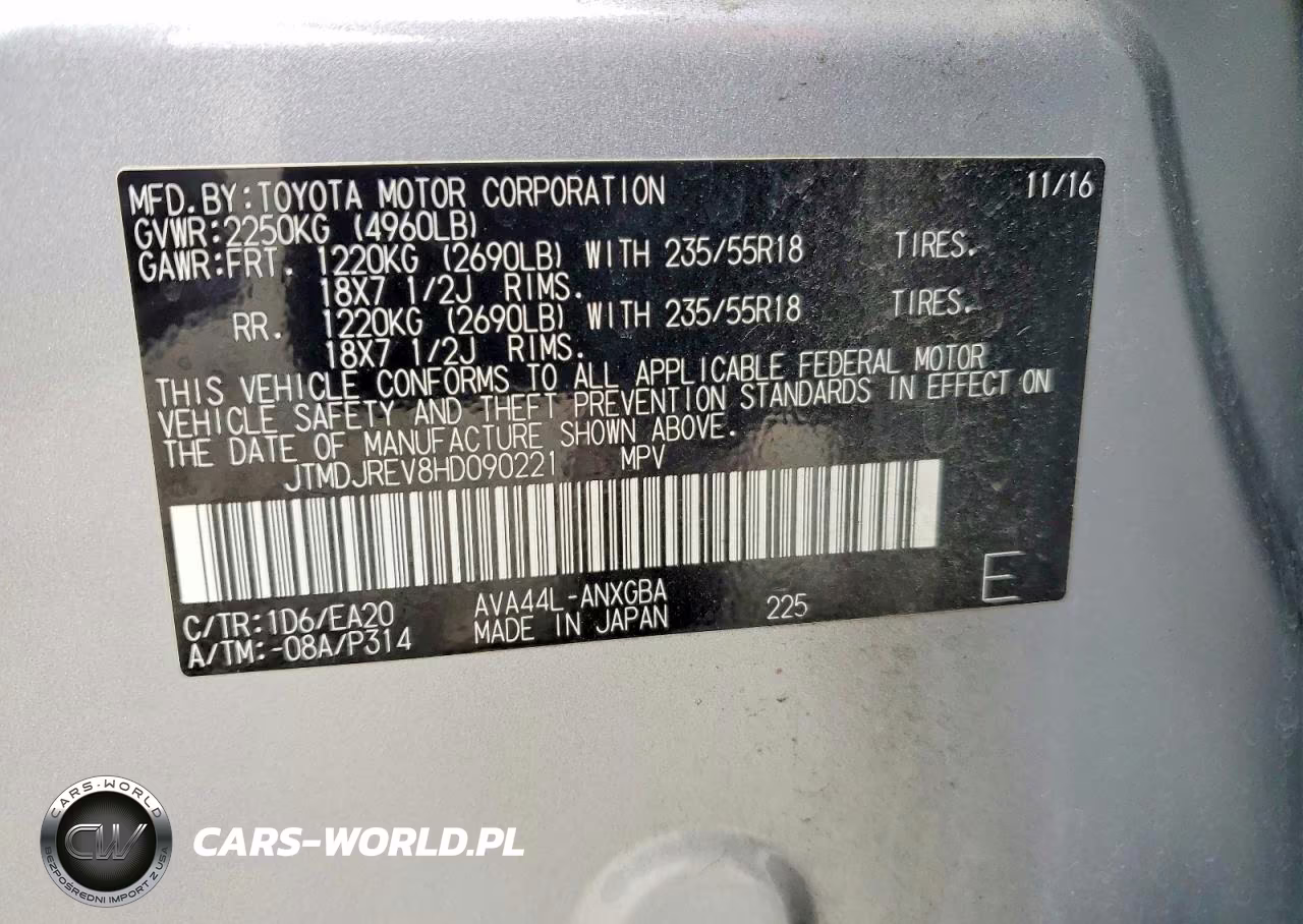 2017 Toyota Rav4 Hv Limited VIN:JTMDJREV8HD090221 - 12