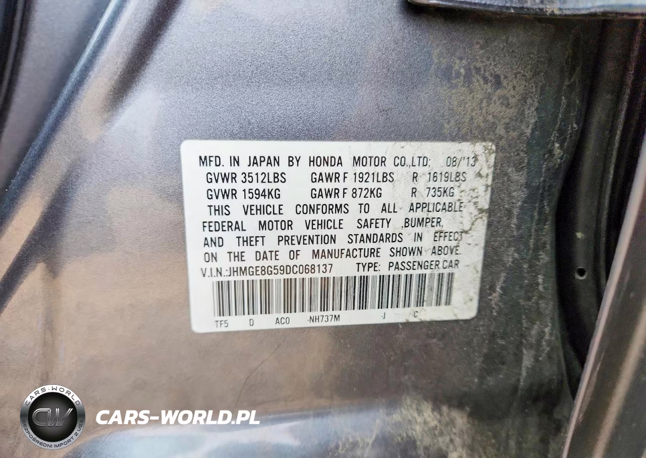2013 Honda Fit Sport VIN:JHMGE8G59DC068137 - 12