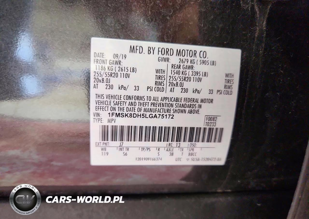 2020 Ford Explorer Xlt VIN:1FMSK8DH5LGA75172 - 12