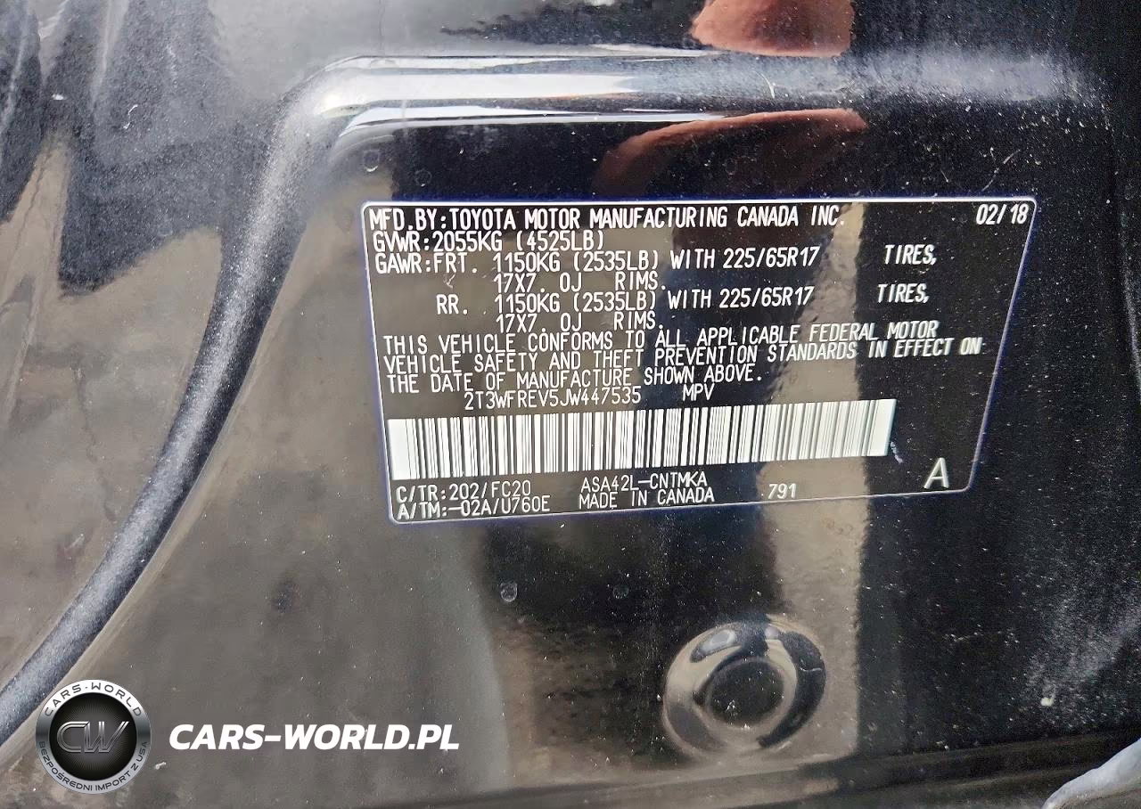 2018 Toyota Rav4 Xle VIN:2T3WFREV5JW447535 - 13
