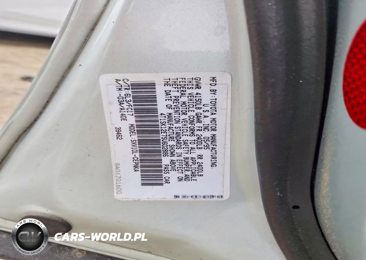 1995 Toyota Camry Le VIN:4T1SK12E7SU602886 - 12