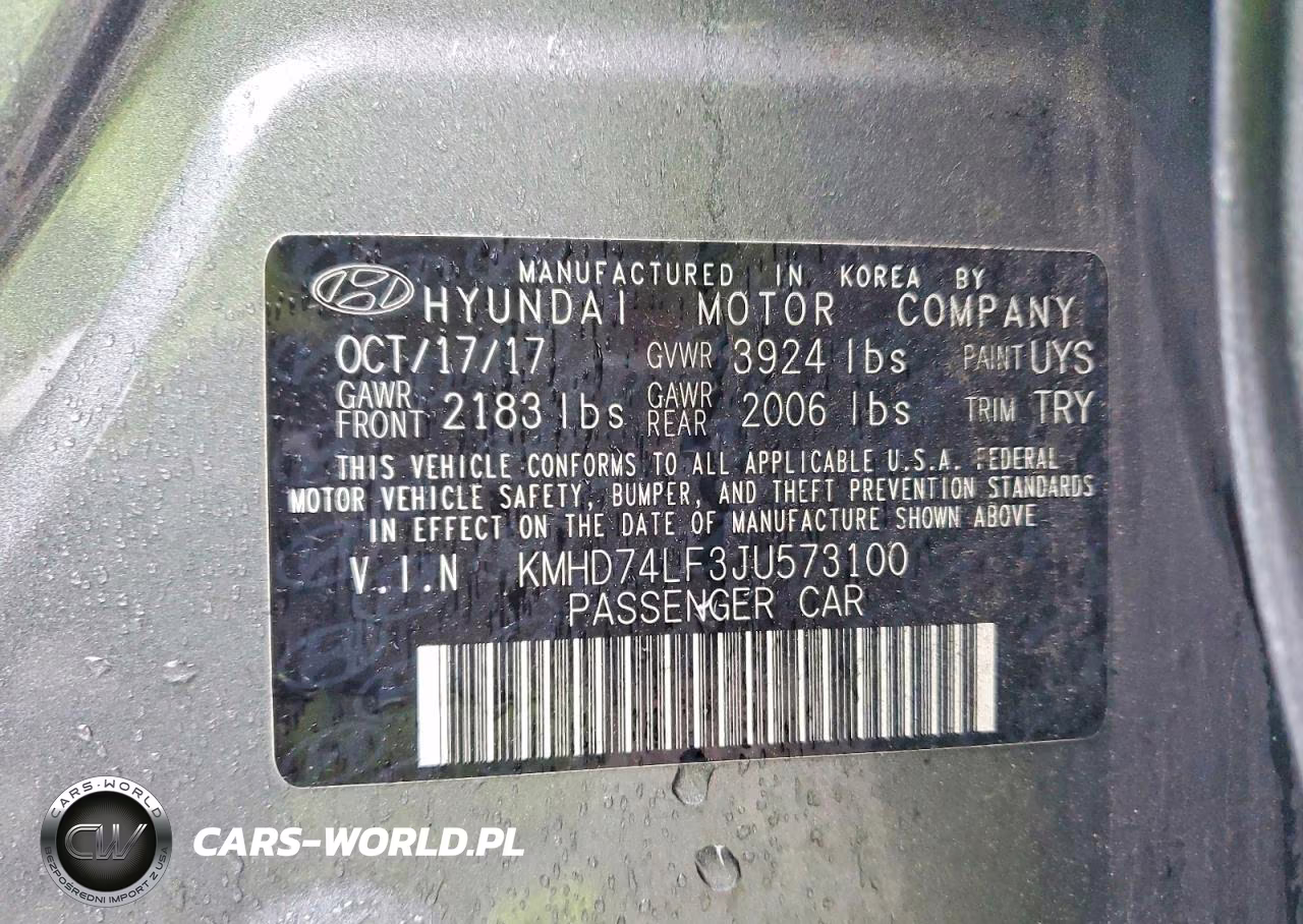 2018 Hyundai Elantra Se VIN:KMHD74LF3JU573100 - 12