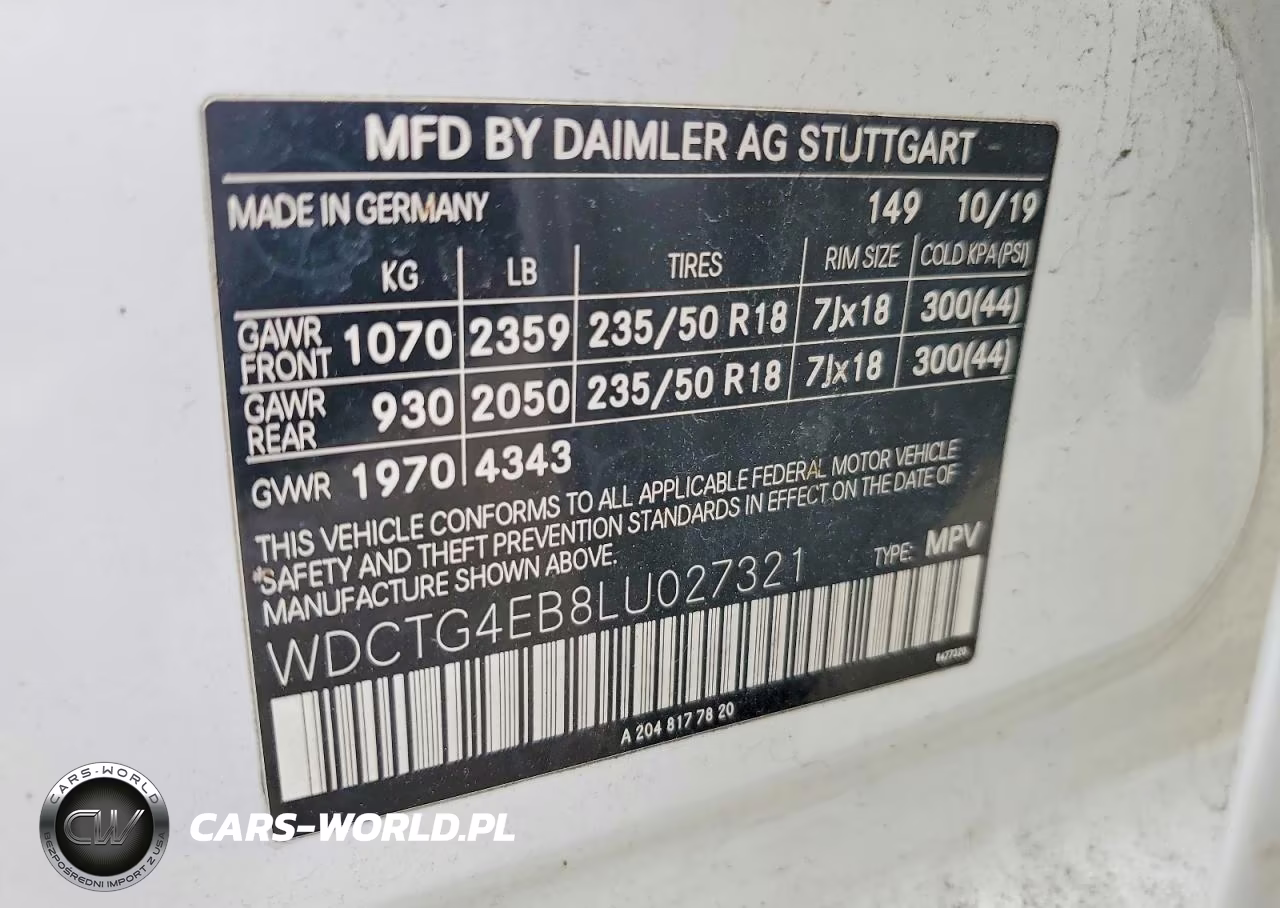 2020 Mercedes-Benz Gla 250 VIN:WDCTG4EB8LU027321 - 12