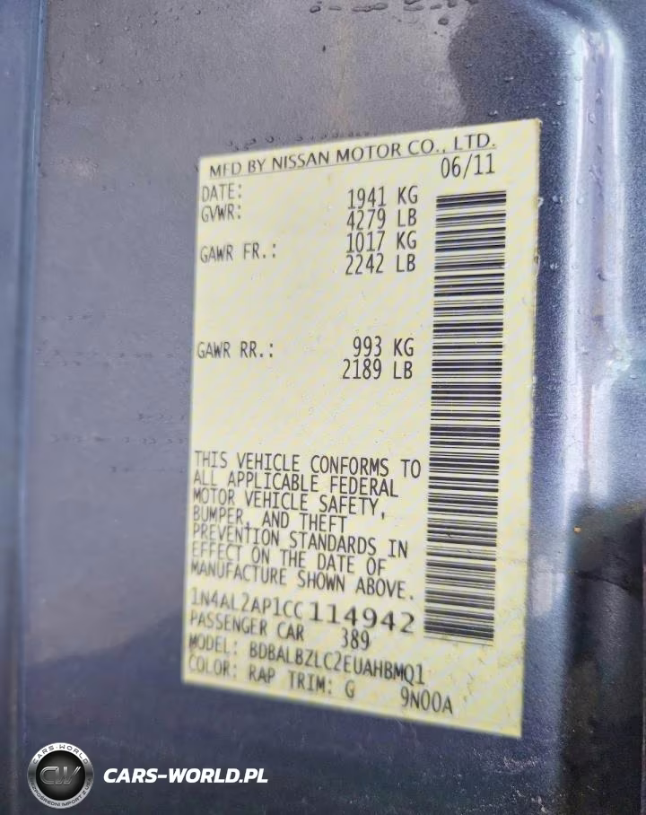2012 Nissan Altima 2.5 VIN:1N4AL2AP1CC114942 - 12