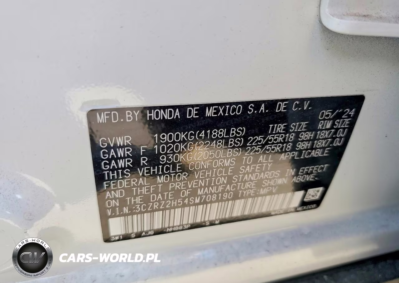 2025 Honda Hr-V Sport VIN:3CZRZ2H54SM708190 - 13