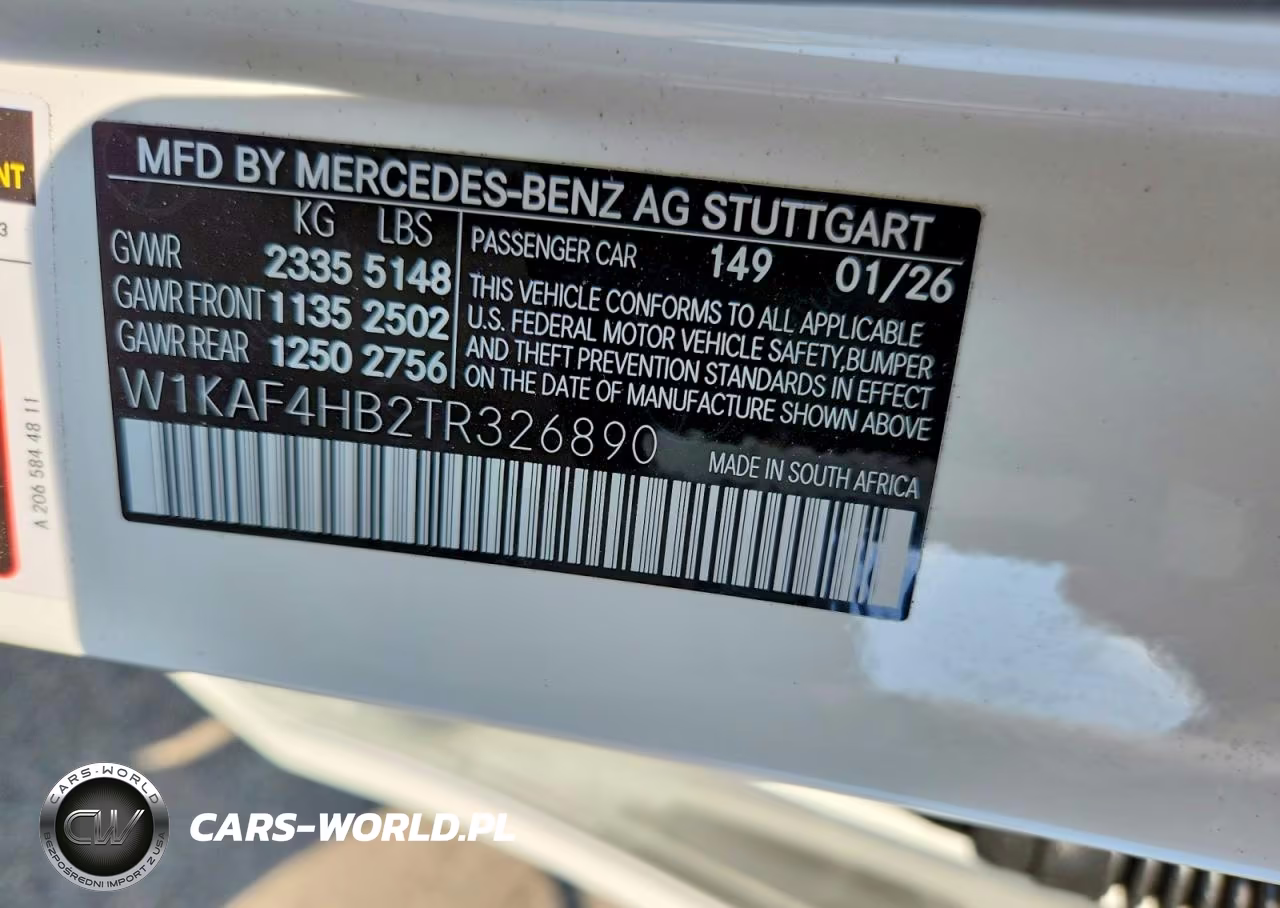 2026 Mercedes-Benz C 300 4Matic VIN:W1KAF4HB2TR326890 - 12