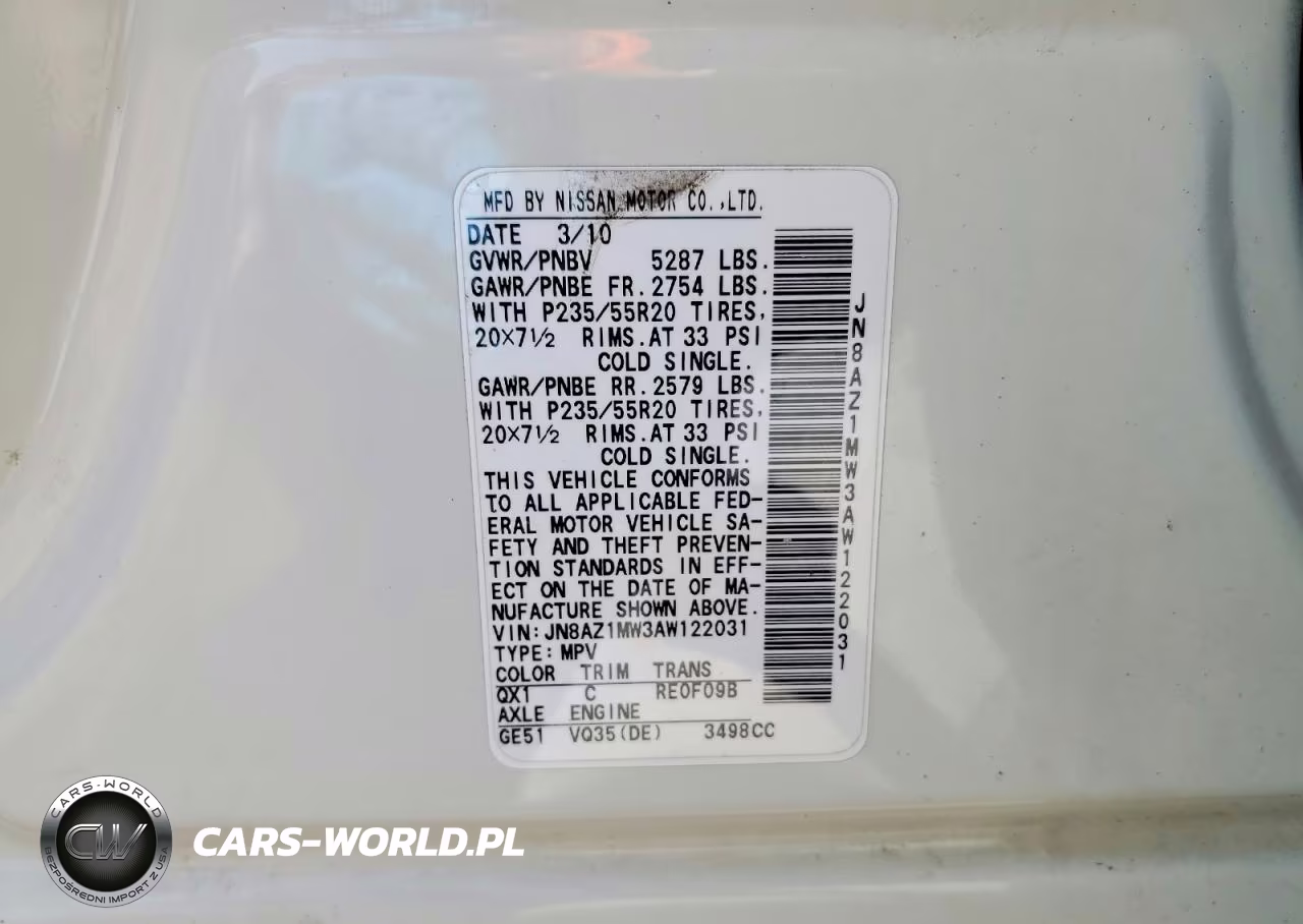 2010 Nissan Murano S VIN:JN8AZ1MW3AW122031 - 13