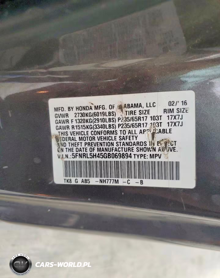 2016 Honda Odyssey Ex VIN:5FNRL5H45GB069894 - 13