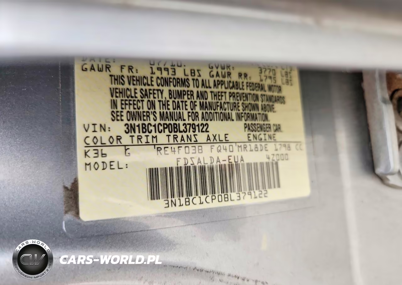 2011 Nissan Versa 1.8 S VIN:3N1BC1CP0BL379122 - 12