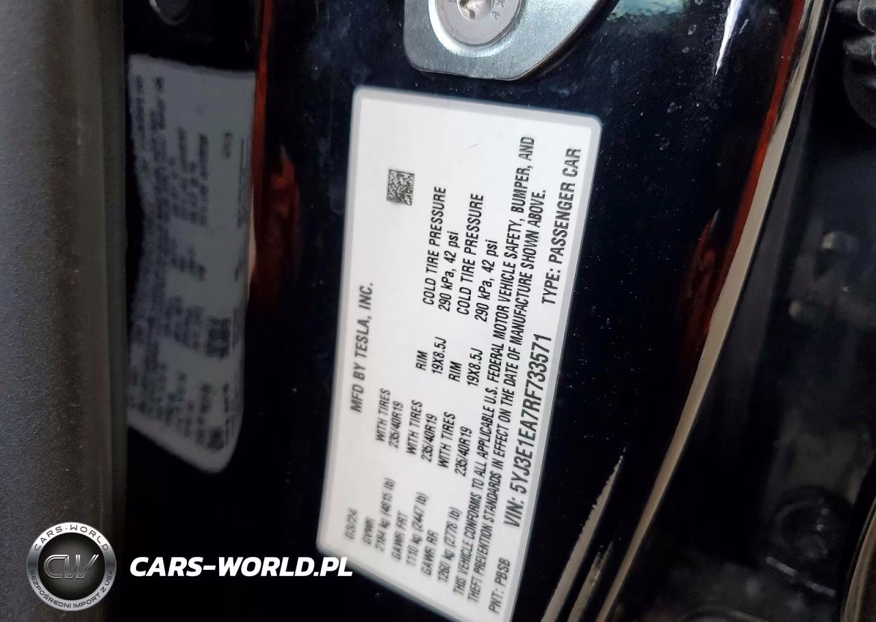 2024 Tesla Model 3 VIN:5YJ3E1EA7RF733571 - 12