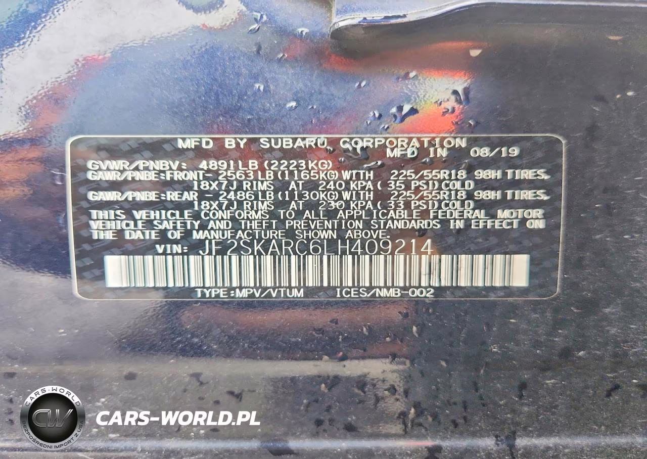 2020 Subaru Forester Sport VIN:JF2SKARC6LH409214 - 12