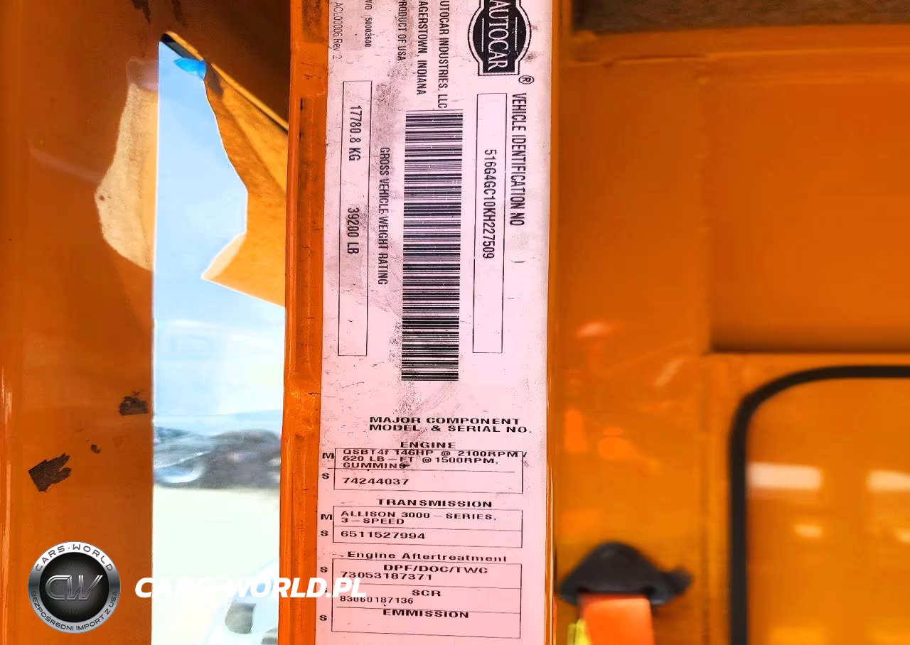 2019 Autocar Llc Xspotter - Yard Truck VIN:516G4GC10KH227509 - 10