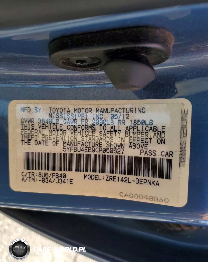 2013 Toyota Corolla VIN:5YFBU4EE9CP050527 - 12