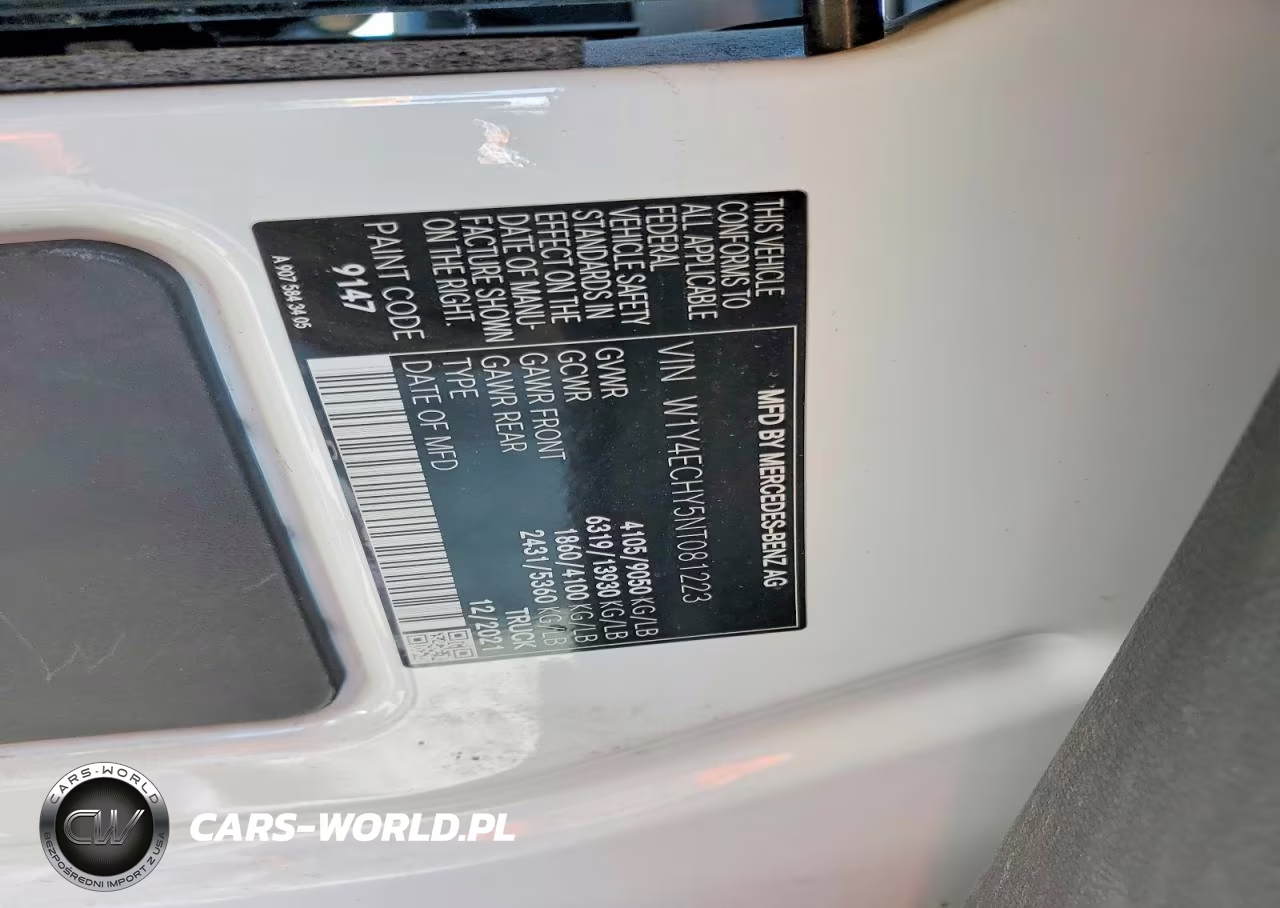 2022 Mercedes Benz Sprinter 2500 VIN:W1Y4ECHY5NT081223 - 14
