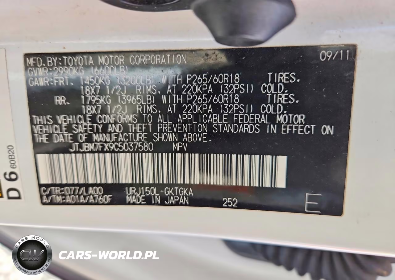 2012 Lexus Gx 460 VIN:JTJBM7FX9C5037580 - 13