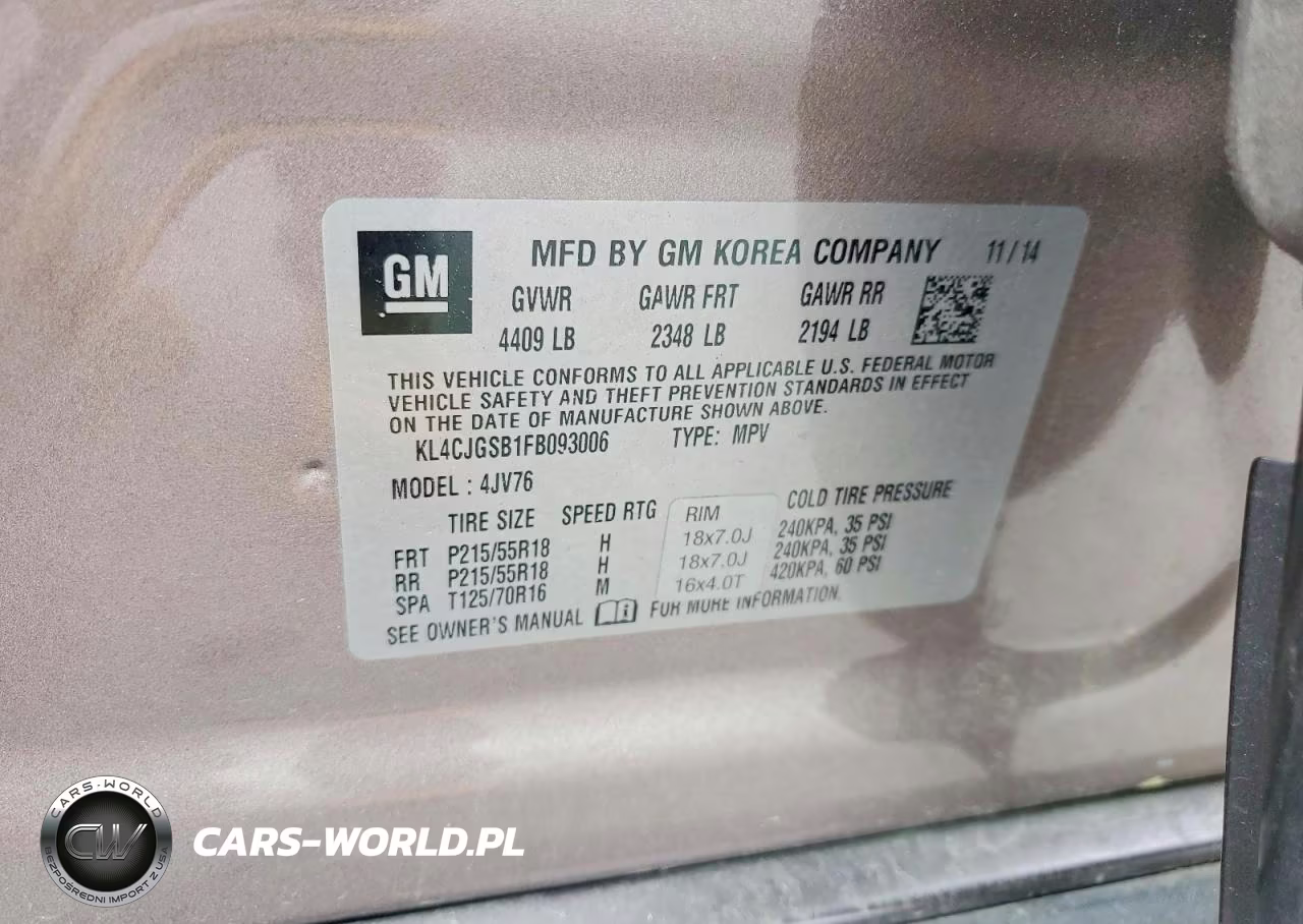 2015 Buick Encore VIN:KL4CJGSB1FB093006 - 13