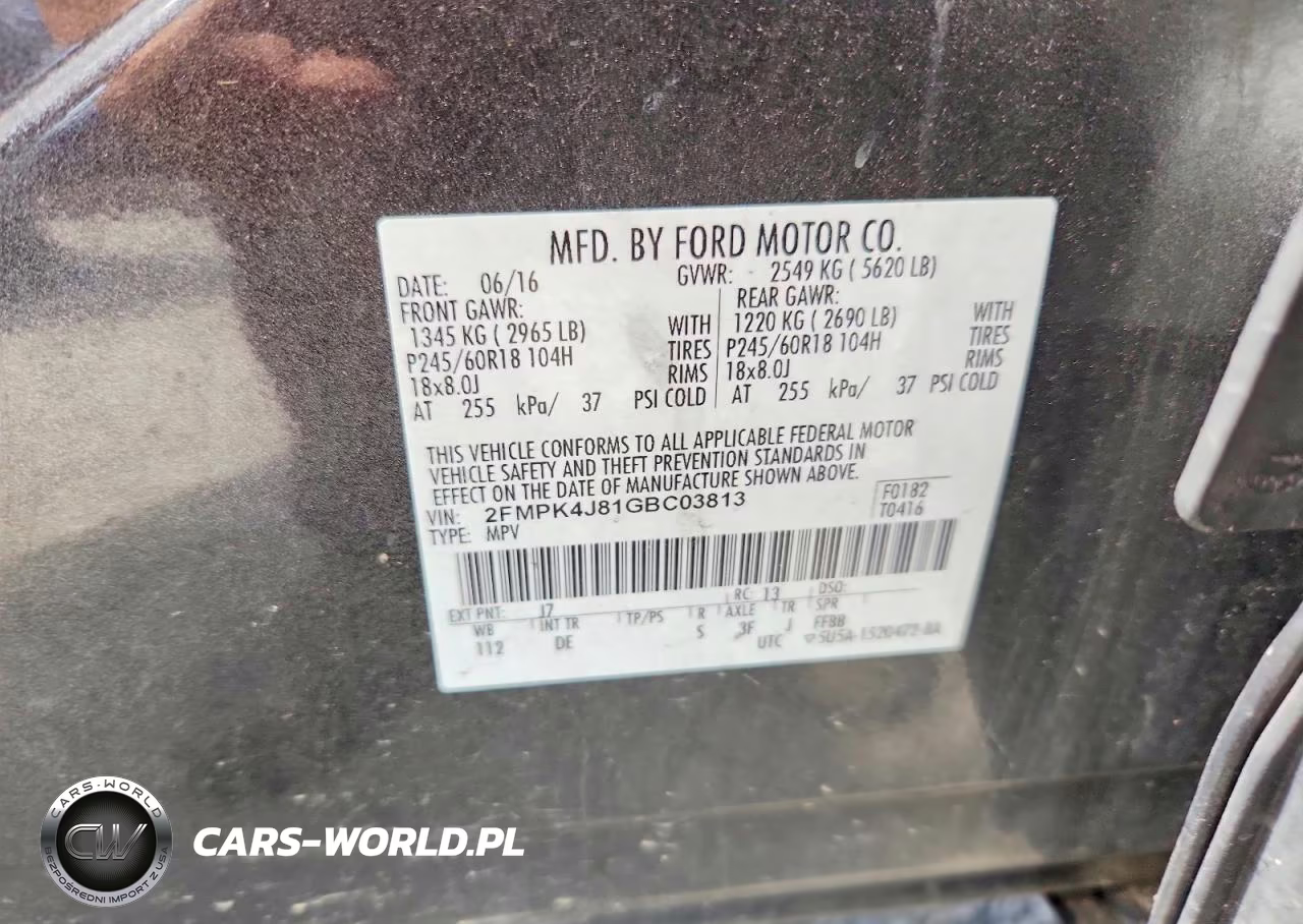 2016 Ford Edge VIN:2FMPK4J81GBC03813 - 14