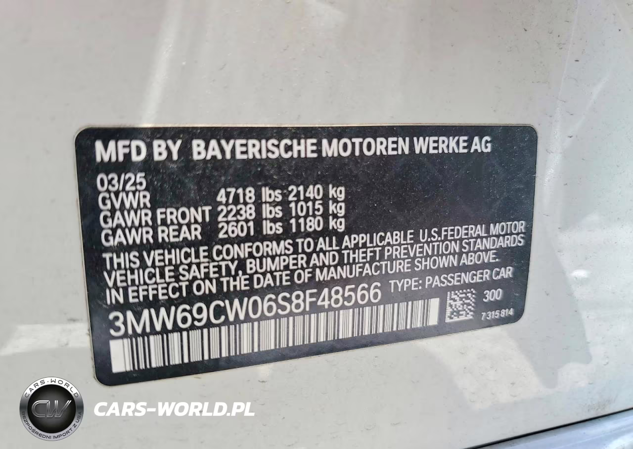 2025 BMW 330I VIN:3MW69CW06S8F48566 - 13