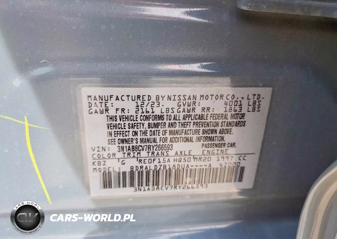 2024 Nissan Sentra Sv VIN:3N1AB8CV7RY266593 - 12
