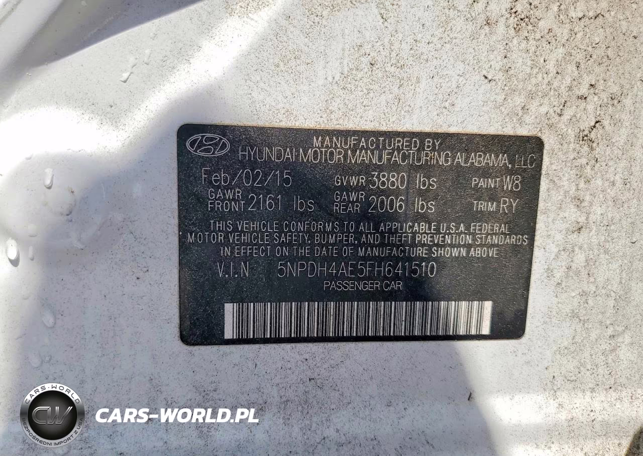 2015 Hyundai Elantra Se VIN:5NPDH4AE5FH641510 - 13