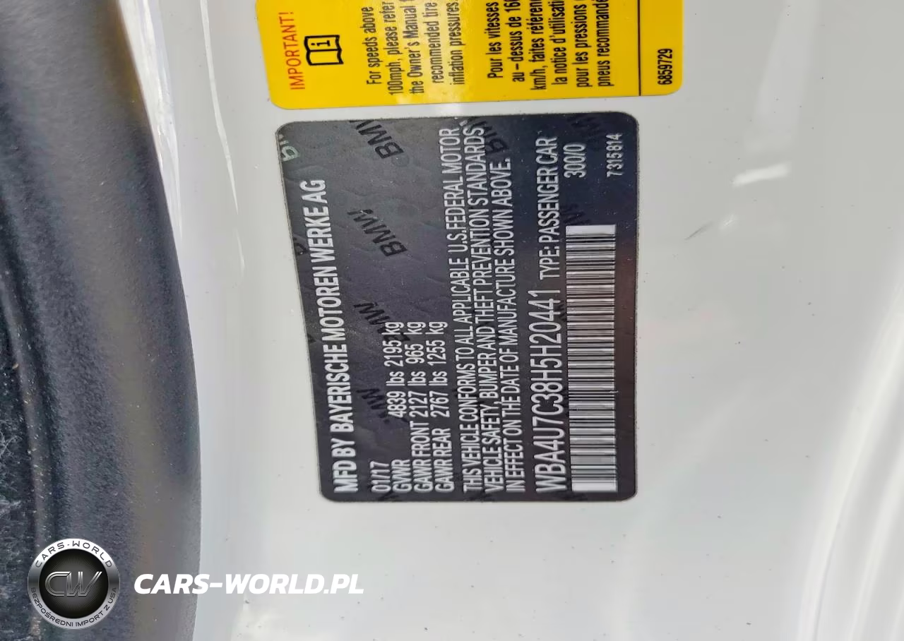 2017 BMW 430I VIN:WBA4U7C38H5H20441 - 12