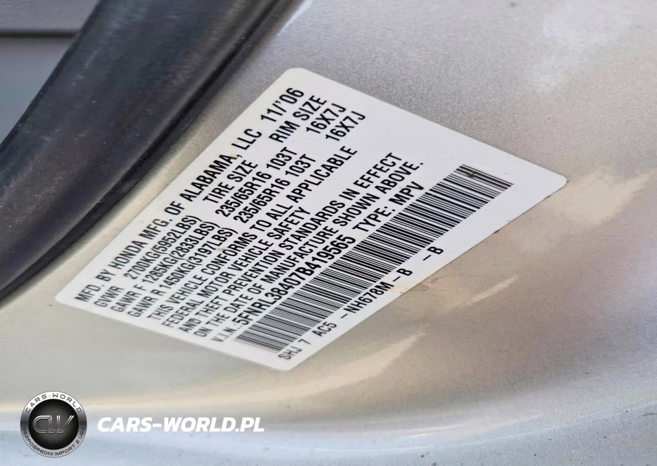 2007 Honda Odyssey Ex VIN:5FNRL38407B419565 - 14