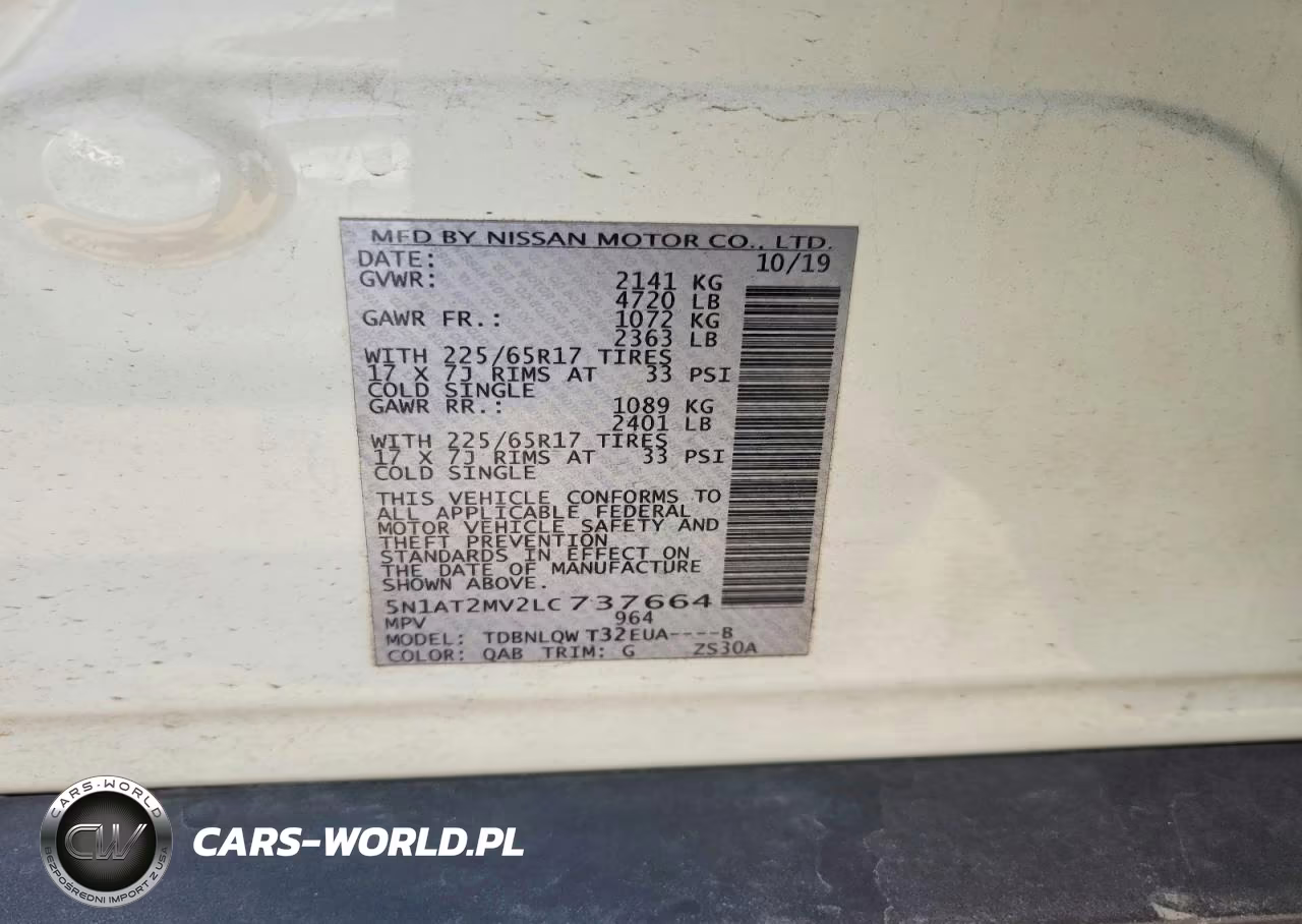 2020 Nissan Rogue Sv VIN:5N1AT2MV2LC737664 - 12