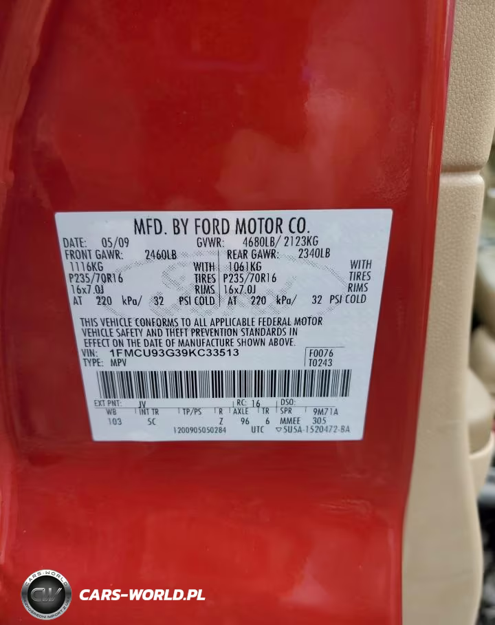 2009 Ford Escape Xlt VIN:1FMCU93G39KC33513 - 13
