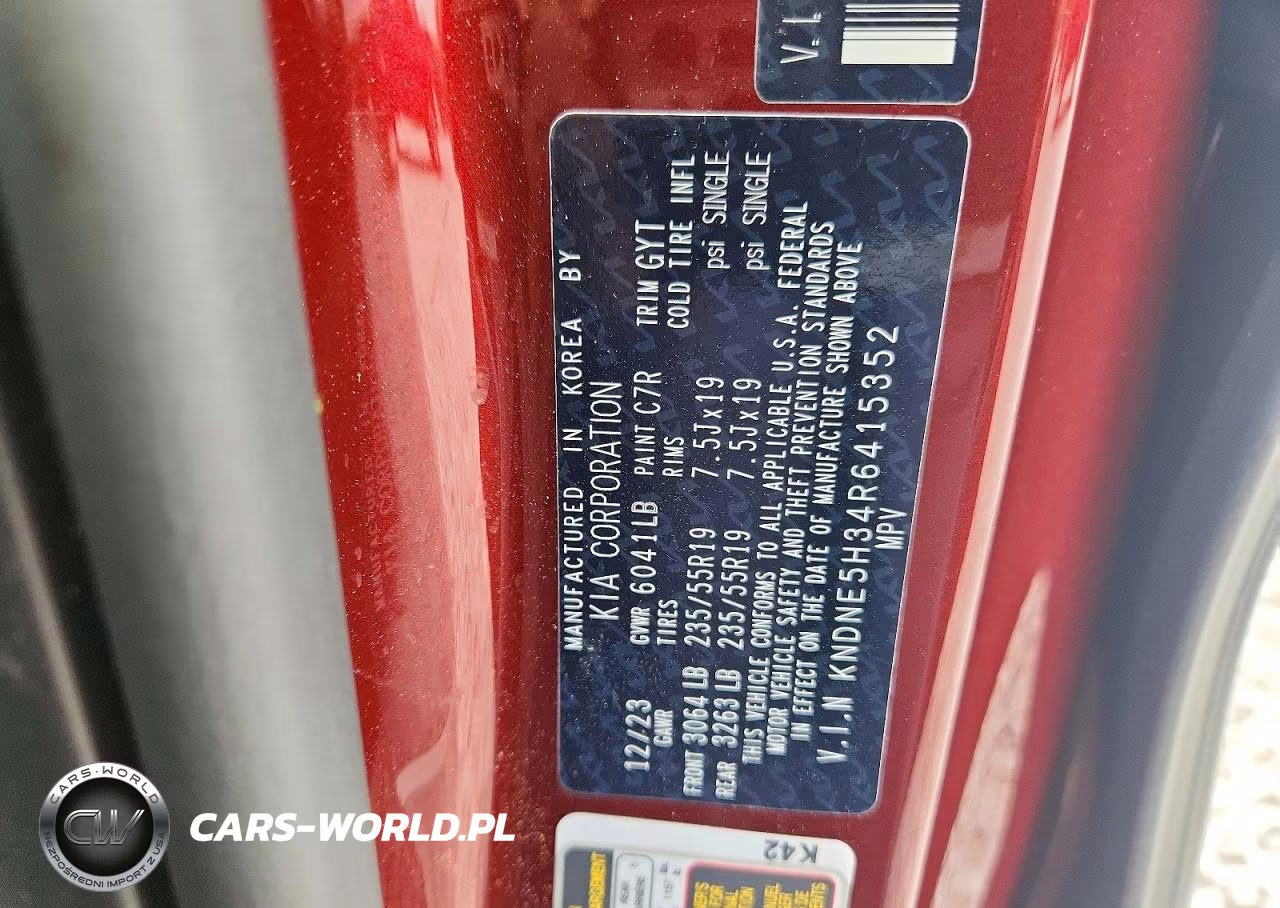 2024 Kia Carnival Sx Prestige VIN:KNDNE5H34R6415352 - 13
