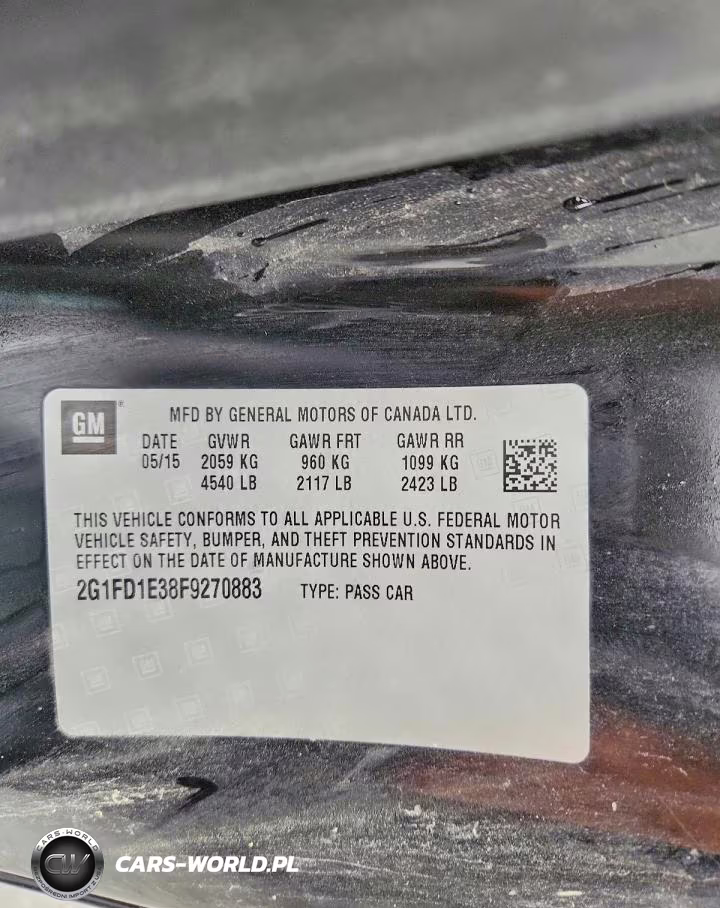 2015 Chevrolet Camaro Lt VIN:2G1FD1E38F9270883 - 12