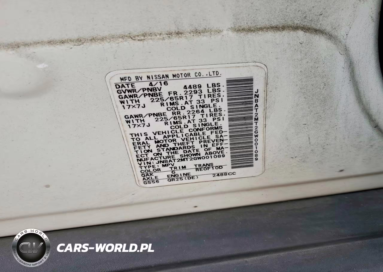 2016 Nissan Rogue S VIN:JN8AT2MT2GW001089 - 12