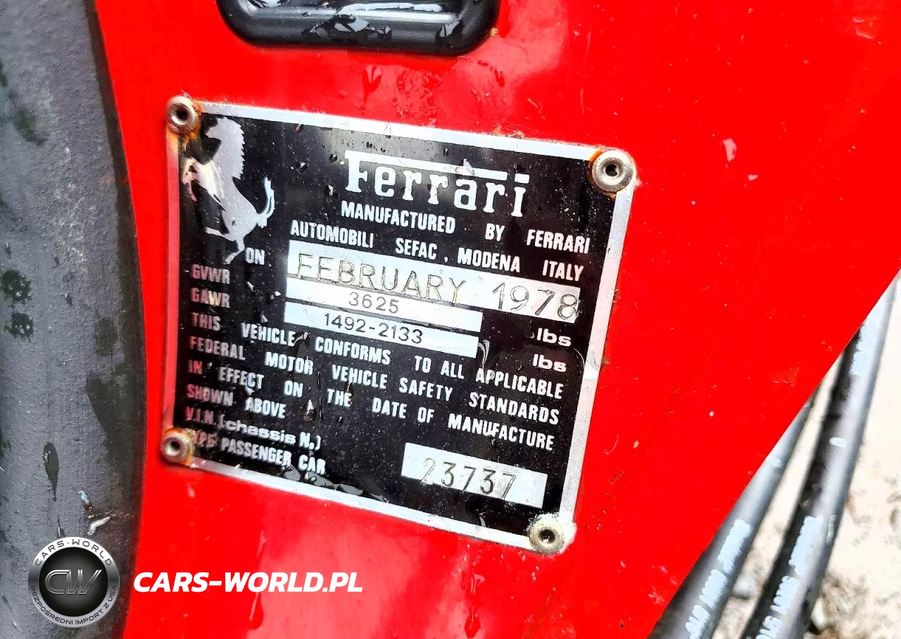 1978 Ferrari 308Gts VIN:F106AS23737 - 12
