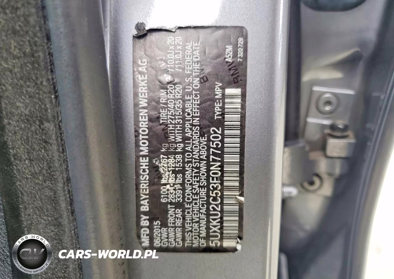 2015 BMW X6 xDrive35I VIN:5UXKU2C53F0N77502 - 13