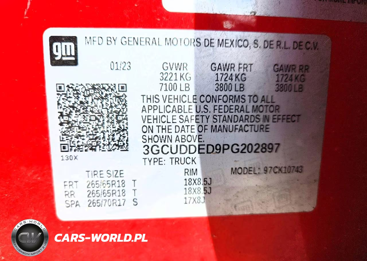 2023 Chevrolet Silverado K1500 Lt VIN:3GCUDDED9PG202897 - 12