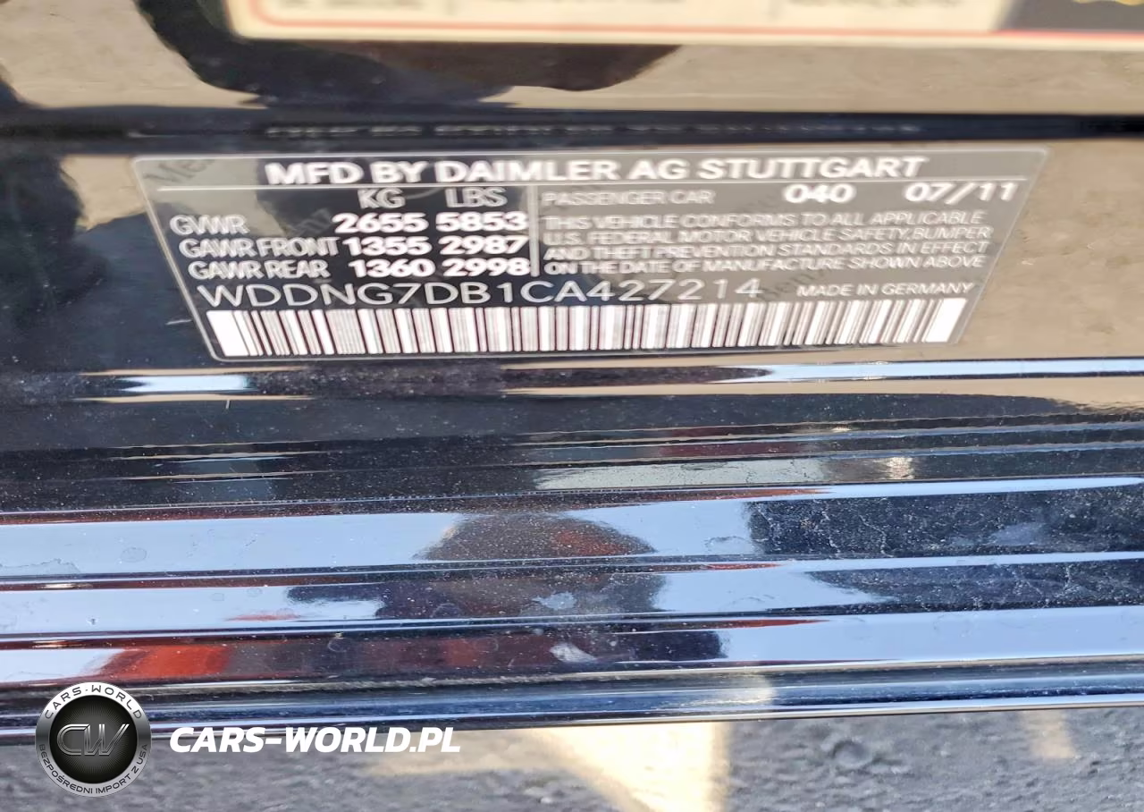 2012 Mercedes-Benz S 550 VIN:WDDNG7DB1CA427214 - 12