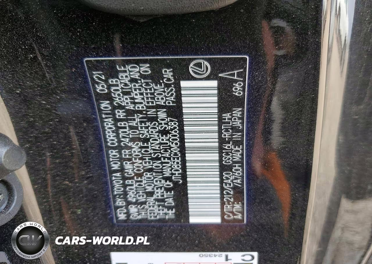 2021 Lexus Rc 300 Base VIN:JTHD85ECXM5006387 - 12