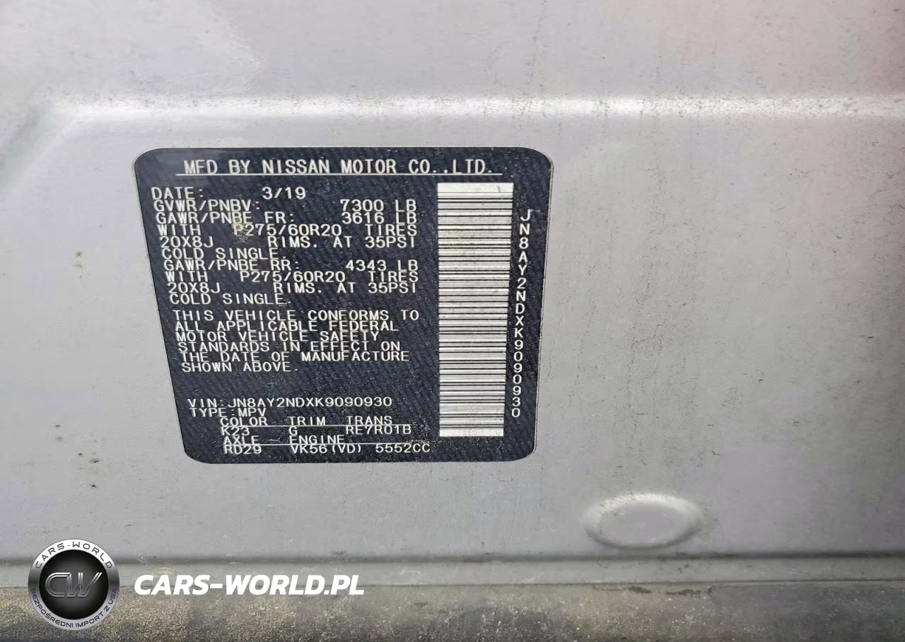2019 Nissan Armada Sl VIN:JN8AY2NDXK9090930 - 13