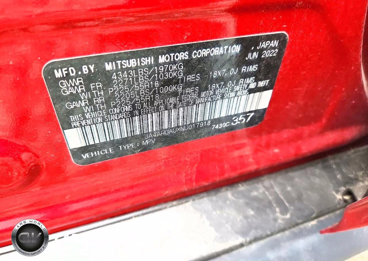 2022 Mitsubishi Outlander Sport Es VIN:JA4ARUAUXNU017918 - 14
